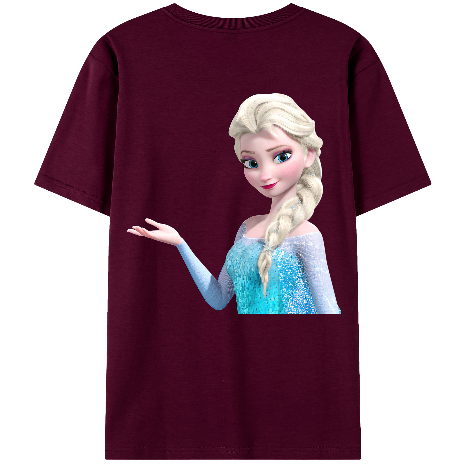 （画像用） アナと雪の女王 アンナ エルサ Frozen Anna Elsa レディース半袖Tシャツ(バックプリント)